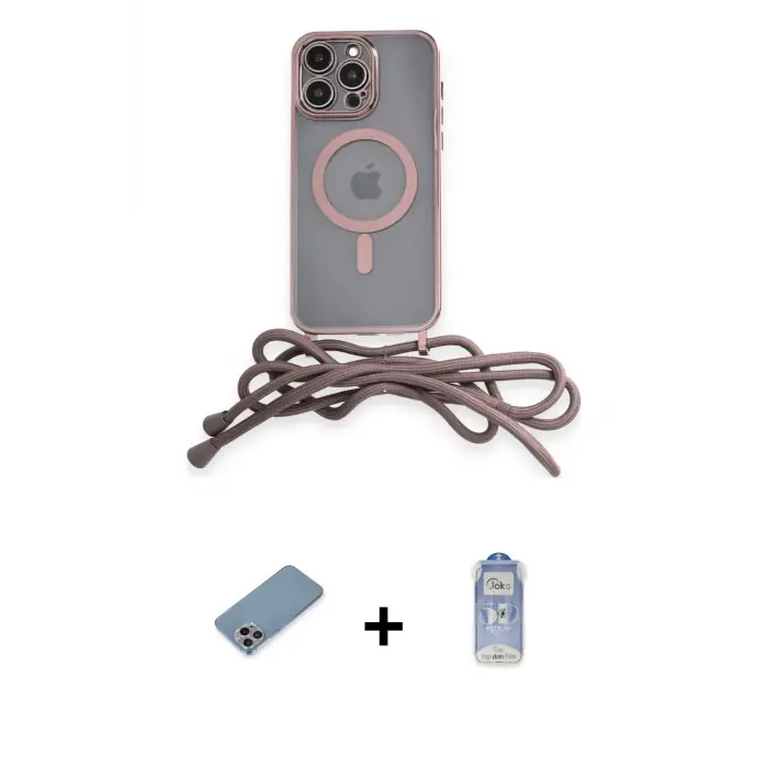 ieg™ iPhone 12 Pro Max Kılıf Eksen Özel Seri - Siyah Joko Magic 5D Cam + Shine Kamera Lens Koruma Cam - GI
