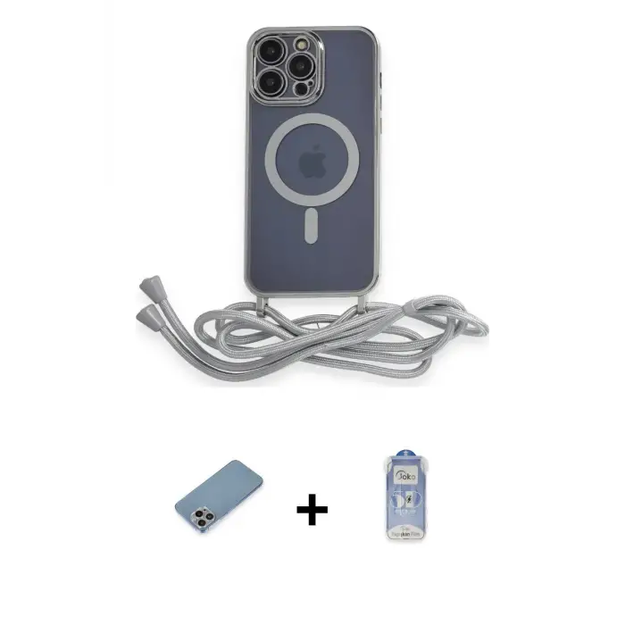 ieg™ iPhone 12 Pro Max Kılıf Eksen Özel Seri - Siyah Joko Magic 5D Cam + Shine Kamera Lens Koruma Cam - GI