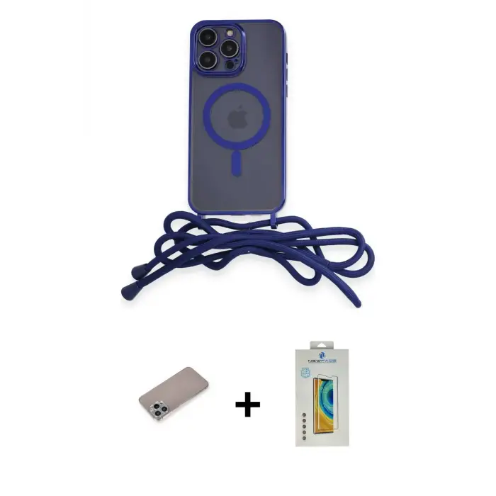 ieg™ iPhone 12 Pro Max Kılıf Eksen Özel Seri - Siyah Polymer Nano Ekran Koruyucu + Shine Kamera Lens Koruma Cam - SABE