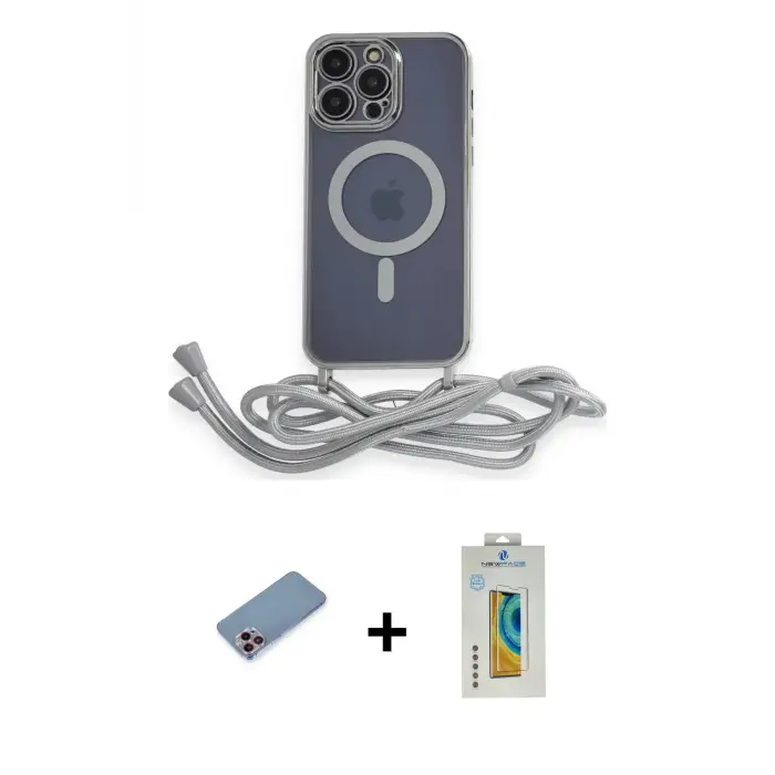ieg™ iPhone 12 Pro Max Kılıf Eksen Özel Seri - Siyah Polymer Nano Ekran Koruyucu + Shine Kamera Lens Koruma Cam - PE