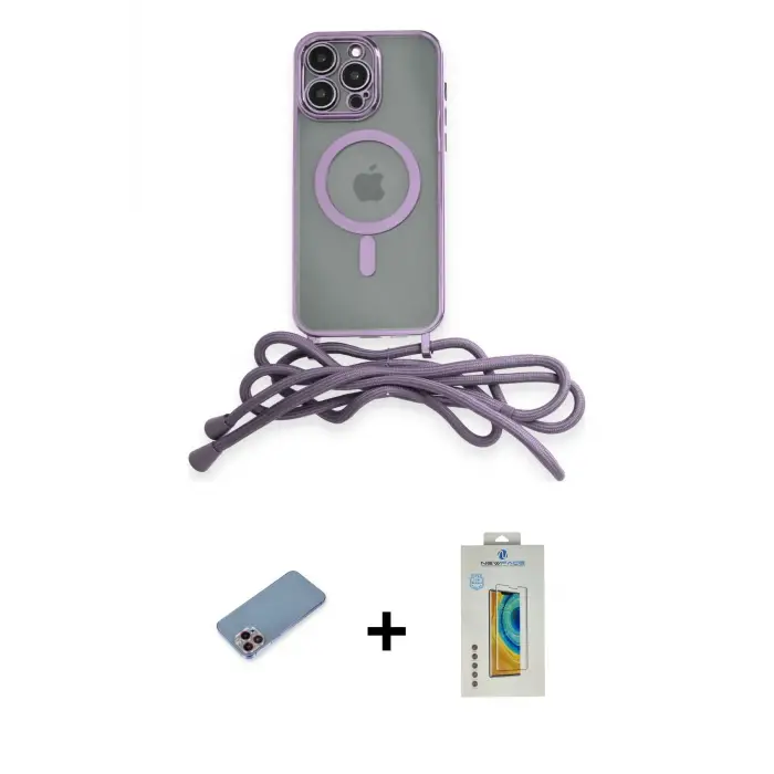 ieg™ iPhone 12 Pro Max Kılıf Eksen Özel Seri - Siyah Polymer Nano Ekran Koruyucu + Shine Kamera Lens Koruma Cam - PE