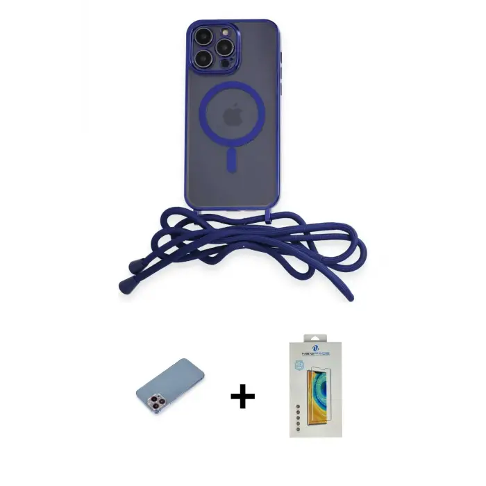 ieg™ iPhone 12 Pro Max Kılıf Eksen Özel Seri - Siyah Polymer Nano Ekran Koruyucu + Shine Kamera Lens Koruma Cam - PE