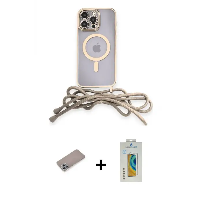 ieg™ iPhone 12 Pro Max Kılıf Eksen Özel Seri - Siyah Polymer Nano Ekran Koruyucu + Shine Kamera Lens Koruma Cam - SABE