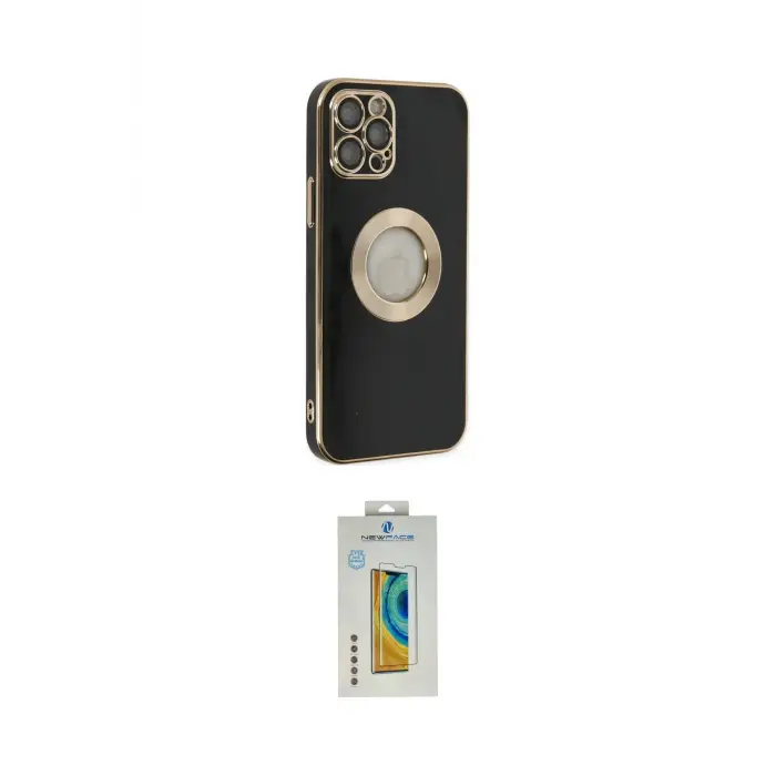 ieg™ iPhone 12 Pro Max Kılıf İz Form Serisi - Siyah Polymer Nano Ekran Koruyucu