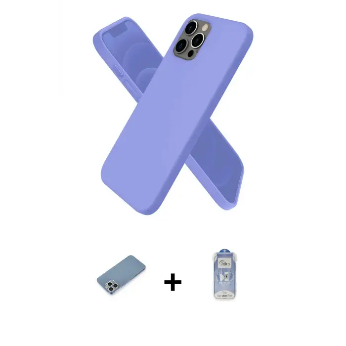 ieg™ iPhone 12 Pro Max Kılıf Kozmos Yansıma Özel Seri - Siyah Joko Magic 5D Cam + Shine Kamera Lens Koruma Cam - GS