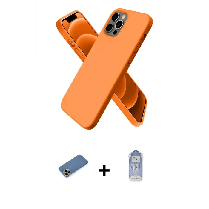 ieg™ iPhone 12 Pro Max Kılıf Kozmos Yansıma Özel Seri - Siyah Joko Magic 5D Cam + Shine Kamera Lens Koruma Cam - GD