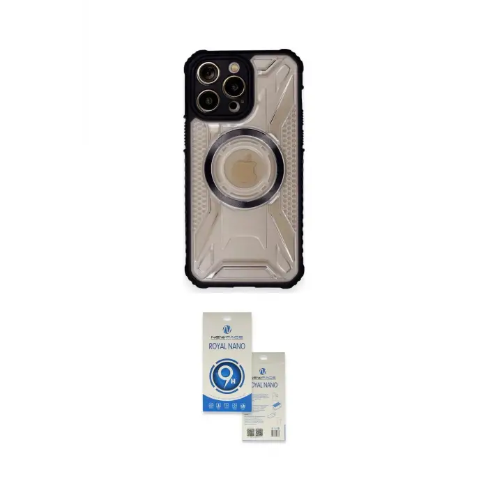 ieg™ iPhone 12 Pro Max Kılıf Kutup Modern - Şeffaf Royal Nano Ekran Koruyucu