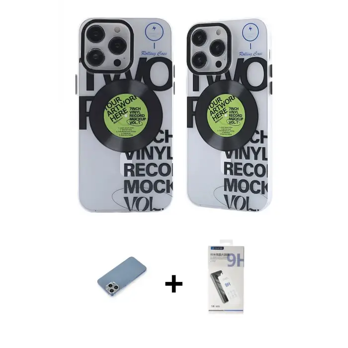 ieg™ iPhone 12 Pro Max Kılıf Nova Doku Koleksiyonu - Şeffaf Uv Polymer Nano Ekran Koruyucu + Shine Kamera Lens Koruma Cam - GS
