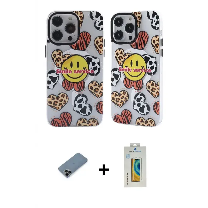 ieg™ iPhone 12 Pro Max Kılıf Nova Doku Koleksiyonu - Siyah Polymer Nano Ekran Koruyucu + Shine Kamera Lens Koruma Cam - SH