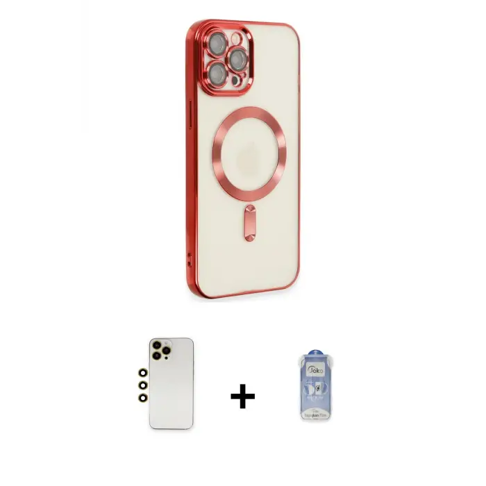 ieg™ iPhone 12 Pro Max Kılıf Nova Işık Özel Seri - Siyah Joko Magic 5D Cam + Shine Kamera Lens - GD