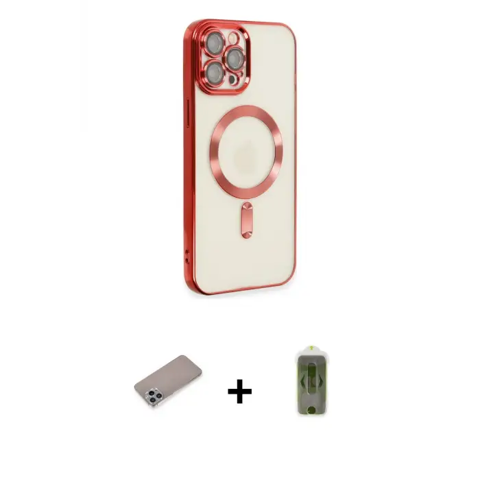 ieg™ iPhone 12 Pro Max Kılıf Nova Işık Özel Seri - Siyah Joko Magic 5D Hayalet Cam + Shine Kamera Lens Koruma Cam - SABE