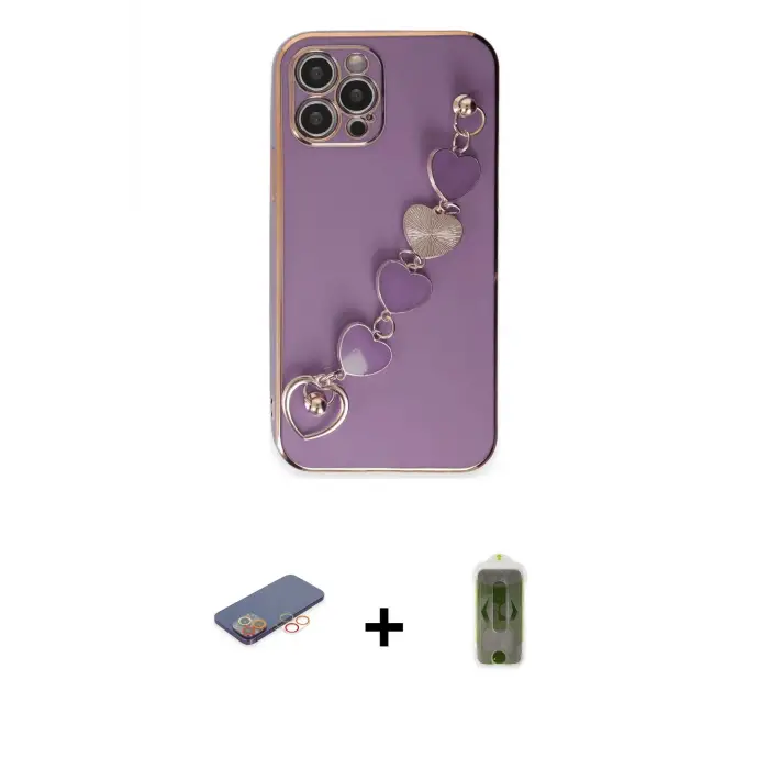 ieg™ iPhone 12 Pro Max Kılıf Nova Işık Prime - Siyah Joko Magic 5D Hayalet Cam + Renkli Kamera Lens Koruma Cam - TU