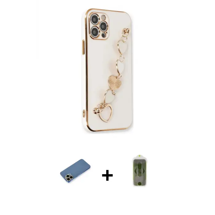 ieg™ iPhone 12 Pro Max Kılıf Nova Işık Prime - Siyah Joko Magic 5D Hayalet Cam + Shine Kamera Lens Koruma Cam - GD