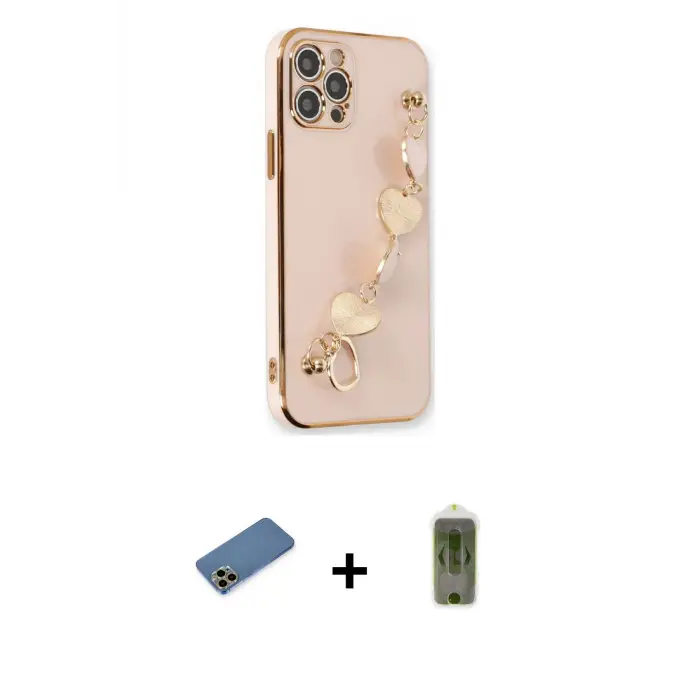 ieg™ iPhone 12 Pro Max Kılıf Nova Işık Prime - Siyah Joko Magic 5D Hayalet Cam + Shine Kamera Lens Koruma Cam - GD