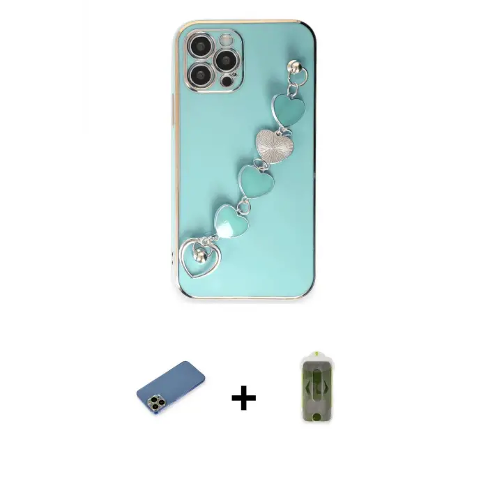 ieg™ iPhone 12 Pro Max Kılıf Nova Işık Prime - Siyah Joko Magic 5D Hayalet Cam + Shine Kamera Lens Koruma Cam - GD