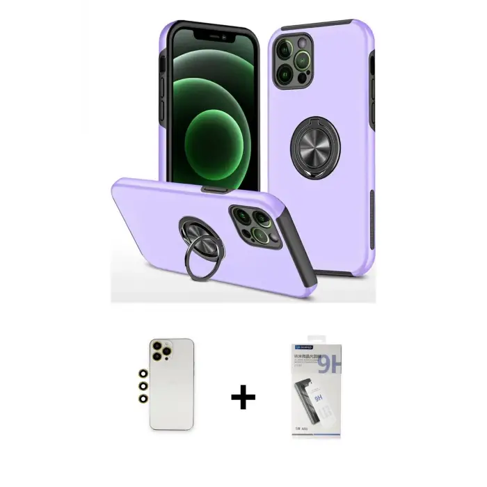 ieg™ iPhone 12 Pro Max Kılıf Odak Form Prime - Şeffaf Uv Polymer Nano Ekran Koruyucu + Shine Kamera Lens - GD