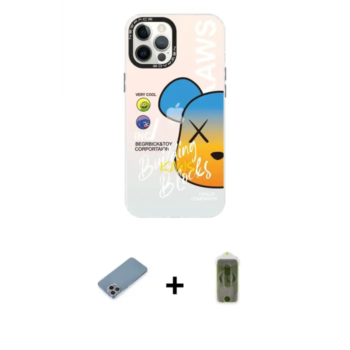ieg™ iPhone 12 Pro Max Kılıf Siluet Çizgi Koleksiyonu - Siyah Joko Magic 5D Hayalet Cam + Shine Kamera Lens Koruma Cam - GI