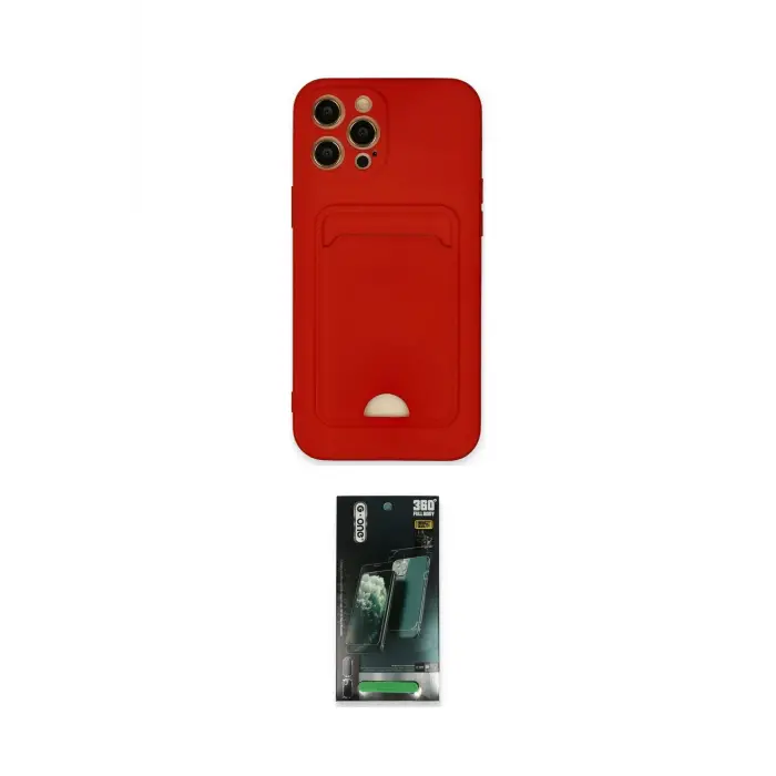 ieg™ iPhone 12 Pro Max Kılıf Vadi Çizgi Prime - Siyah 360 Mat Full Body Arka Koruyucu