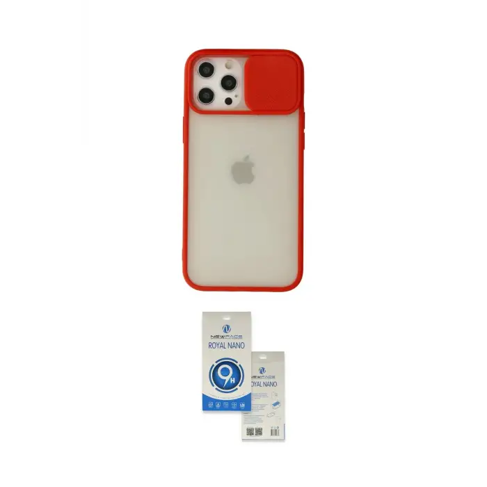 ieg™ iPhone 12 Pro Max Kılıf Vadi Çizgi - Şeffaf Royal Nano Ekran Koruyucu