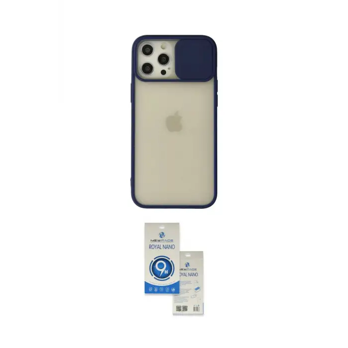 ieg™ iPhone 12 Pro Max Kılıf Vadi Çizgi - Şeffaf Royal Nano Ekran Koruyucu