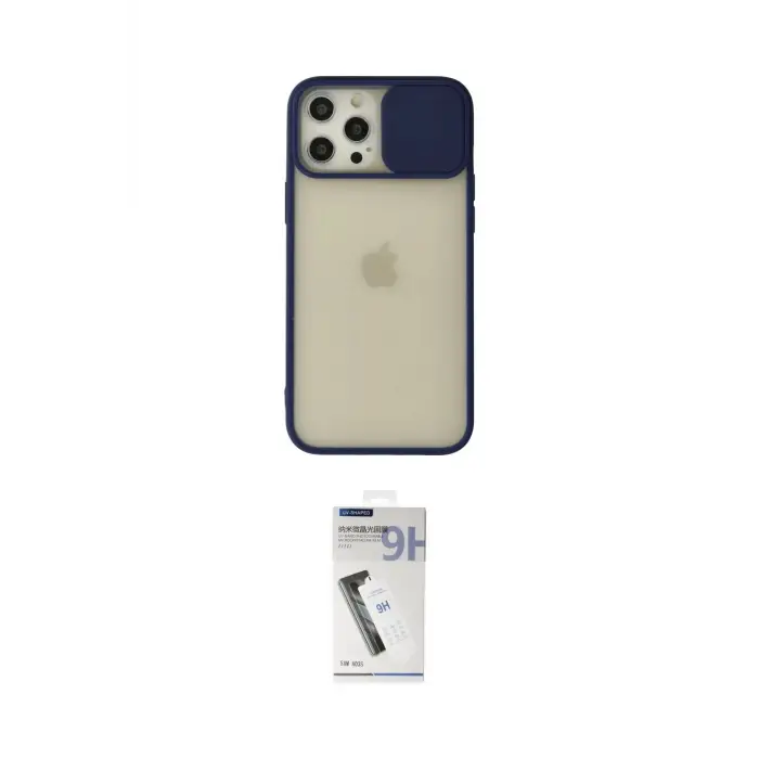 ieg™ iPhone 12 Pro Max Kılıf Vadi Çizgi - Şeffaf Uv Polymer Nano Ekran Koruyucu