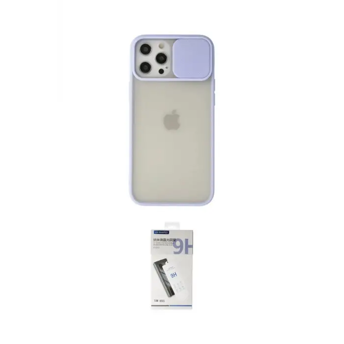 ieg™ iPhone 12 Pro Max Kılıf Vadi Çizgi - Şeffaf Uv Polymer Nano Ekran Koruyucu