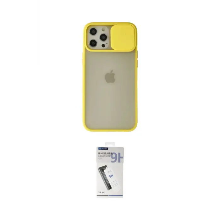 ieg™ iPhone 12 Pro Max Kılıf Vadi Çizgi - Şeffaf Uv Polymer Nano Ekran Koruyucu