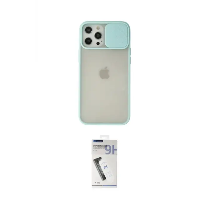 ieg™ iPhone 12 Pro Max Kılıf Vadi Çizgi - Şeffaf Uv Polymer Nano Ekran Koruyucu