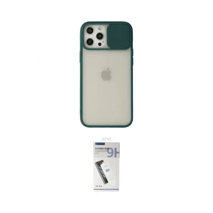 ieg™ iPhone 12 Pro Max Kılıf Vadi Çizgi - Şeffaf Uv Polymer Nano Ekran Koruyucu