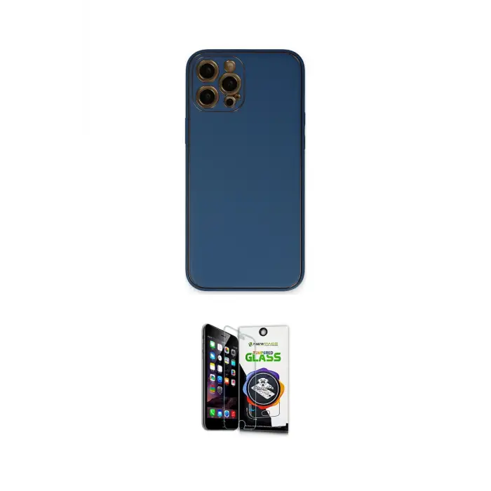 ieg™ iPhone 12 Pro Max Kılıf Yadigar Klasik - Şeffaf Temperli Cam Ekran Koruyucu