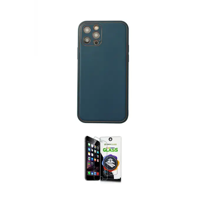 ieg™ iPhone 12 Pro Max Kılıf Yadigar Klasik - Şeffaf Temperli Cam Ekran Koruyucu