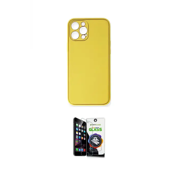 ieg™ iPhone 12 Pro Max Kılıf Yadigar Klasik - Şeffaf Temperli Cam Ekran Koruyucu