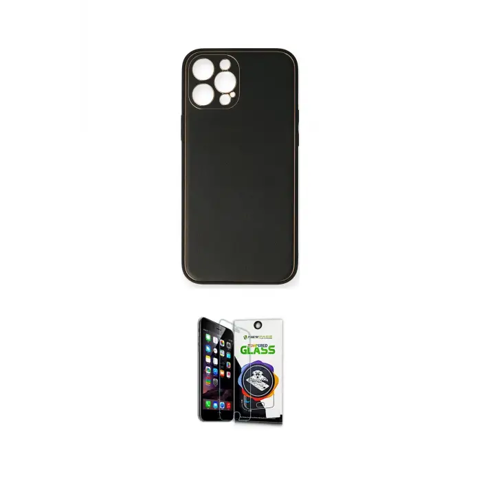 ieg™ iPhone 12 Pro Max Kılıf Yadigar Klasik - Şeffaf Temperli Cam Ekran Koruyucu
