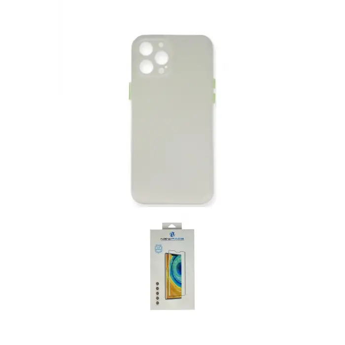 ieg™ iPhone 12 Pro Max Kılıf Yadigar Yansıma Serisi - Siyah Polymer Nano Ekran Koruyucu