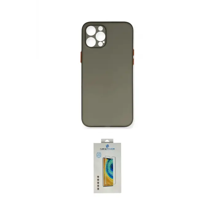 ieg™ iPhone 12 Pro Max Kılıf Yadigar Yansıma Serisi - Siyah Polymer Nano Ekran Koruyucu