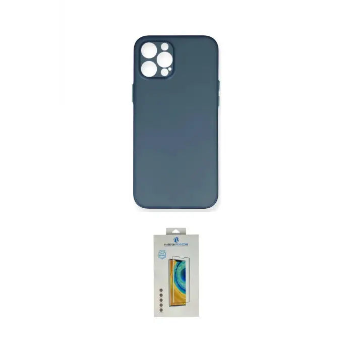 ieg™ iPhone 12 Pro Max Kılıf Yadigar Yansıma Serisi - Siyah Polymer Nano Ekran Koruyucu