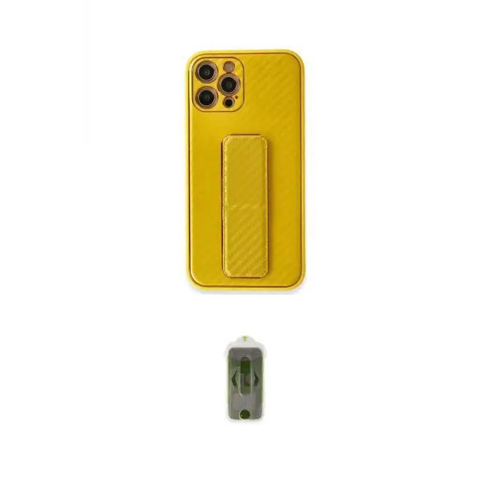 ieg™ iPhone 12 Pro Max Kılıf Yörünge Yansıma - Siyah Joko Magic 5D Hayalet Cam