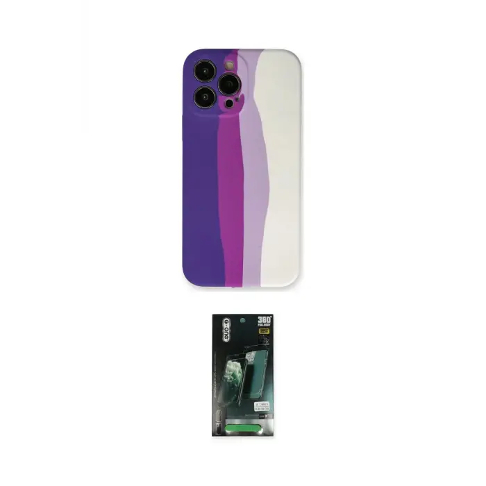 ieg™ iPhone 13 Pro Kılıf Yadigar Çizgi - Şeffaf 360 Full Body Arka Koruyucu