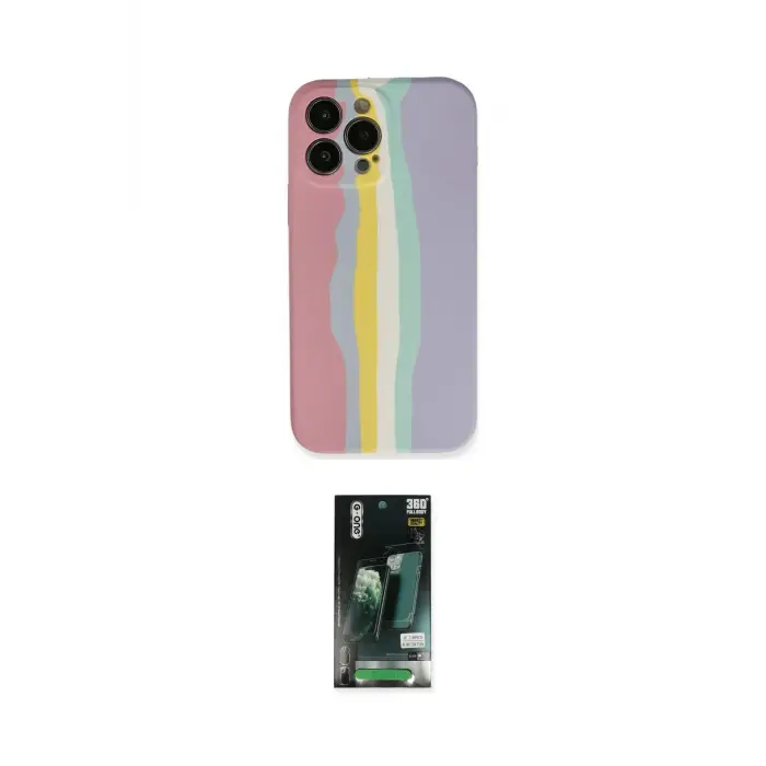 ieg™ iPhone 13 Pro Kılıf Yadigar Çizgi - Şeffaf 360 Full Body Arka Koruyucu
