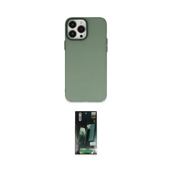 ieg™ iPhone 13 Pro Max Kılıf Ahenk Çizgi Prime - Şeffaf 360 Full Body Arka Koruyucu