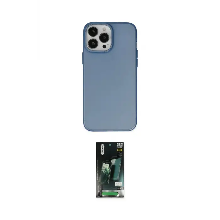 ieg™ iPhone 13 Pro Max Kılıf Ahenk Çizgi Prime - Şeffaf 360 Full Body Arka Koruyucu