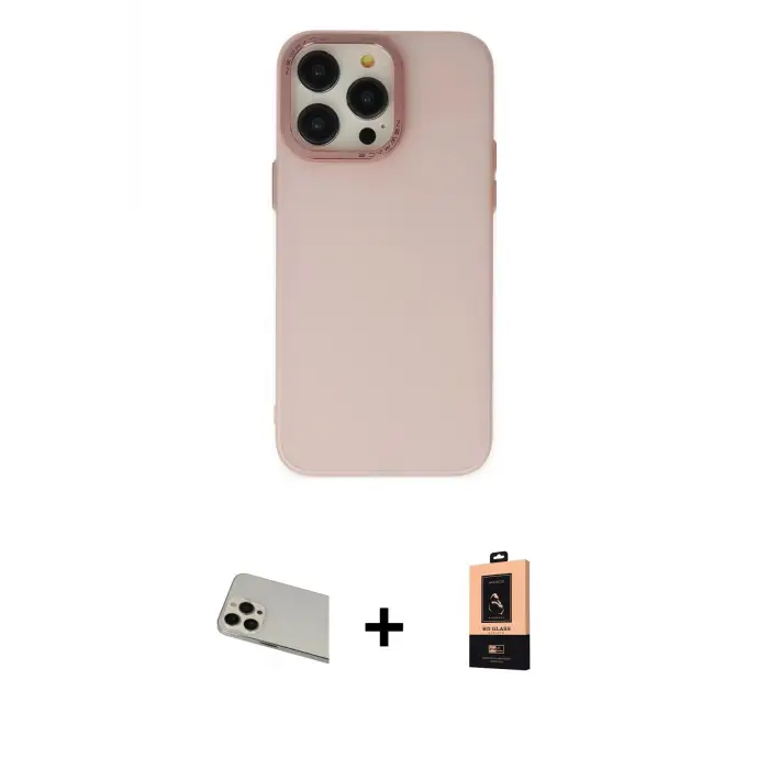 ieg™ iPhone 13 Pro Max Kılıf Ahenk Çizgi Prime - Şeffaf Maxco Cam Ekran Koruyucu + Rainbow Kamera Lens Koruma Cam - REGD