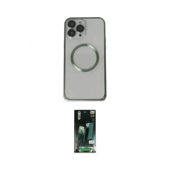 ieg™ iPhone 13 Pro Max Kılıf Ahenk Işık Serisi - Şeffaf 360 Full Body Arka Koruyucu