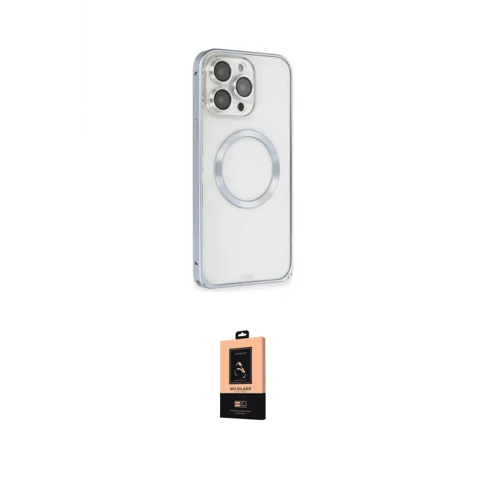 ieg™ iPhone 13 Pro Max Kılıf Ahenk Işık Serisi - Şeffaf Maxco Cam Ekran Koruyucu