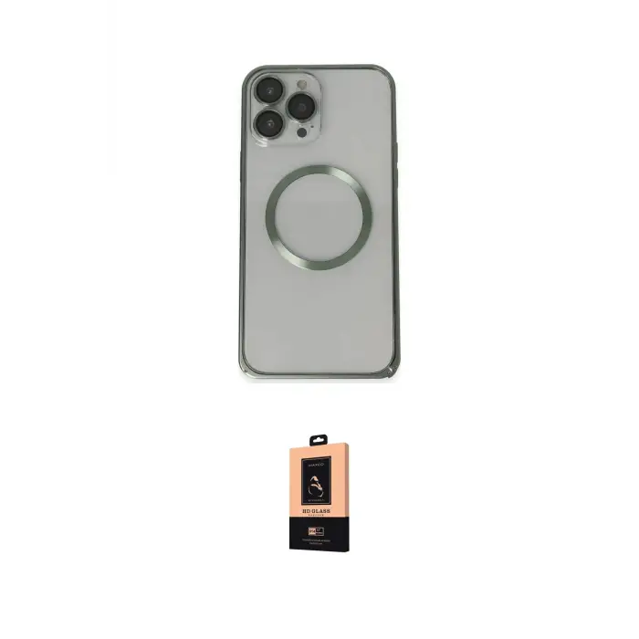 ieg™ iPhone 13 Pro Max Kılıf Ahenk Işık Serisi - Şeffaf Maxco Cam Ekran Koruyucu