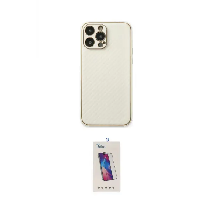 ieg™ iPhone 13 Pro Max Kılıf Ahenk Işık - Siyah Joko 5D Cam