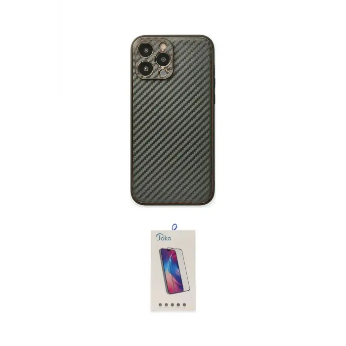 ieg™ iPhone 13 Pro Max Kılıf Ahenk Işık - Siyah Joko 5D Cam