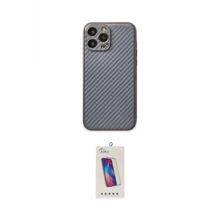ieg™ iPhone 13 Pro Max Kılıf Ahenk Işık - Siyah Joko 5D Cam