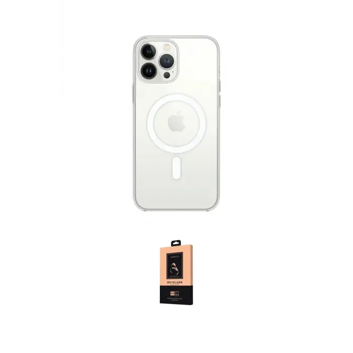 ieg™ iPhone 13 Pro Max Kılıf Ahenk Yansıma Prime - Şeffaf Maxco Cam Ekran Koruyucu