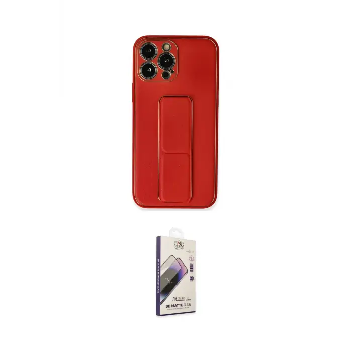 ieg™ iPhone 13 Pro Max Kılıf Akış Doku - Siyah Bilvis 3D Mat Cam Ekran Koruyucu